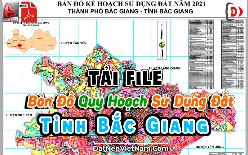 Banner Tai File Ban Do Quy Hoach Su Dung Dat Tinh Bac Giang PDF CAD Moi Nhat