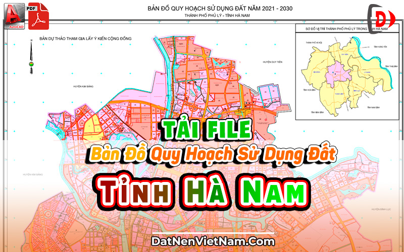 Banner Tai File Ban Do Quy Hoach Su Dung Dat Tinh Ha Nam PDF CAD Moi Nhat