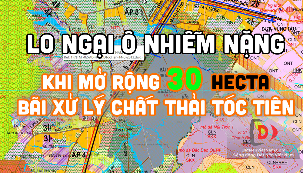 Lo ngai o nhiem nang khi mo rong 30 hecta bai xu ly chat thai toc tien