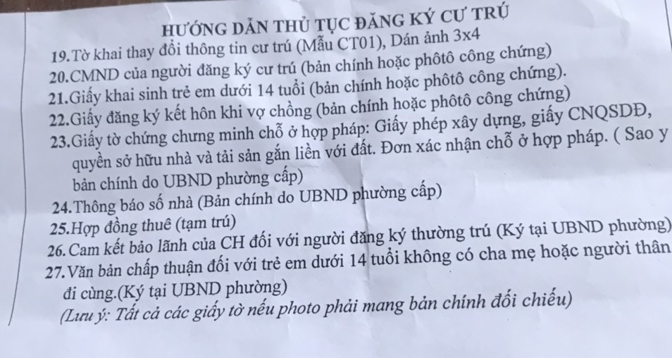 Thủ tục khai báo tạm trú nhà trọ mới 2022 Toàn Quốc 5 Thủ tục hồ sơ khai báo tạm trú nhà trọ 2022