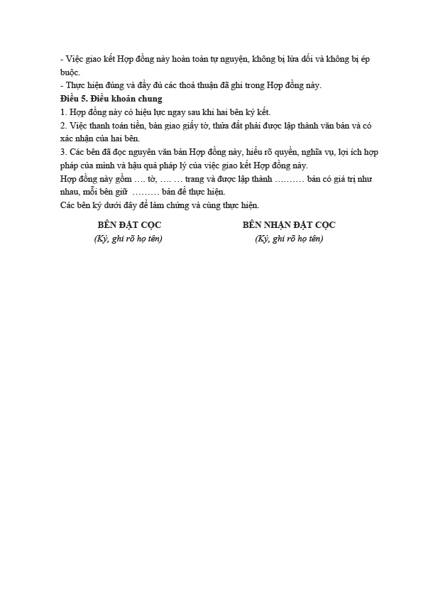 Hop dong dat coc dat nen Mau DNVN01 Ban de in Trang 3