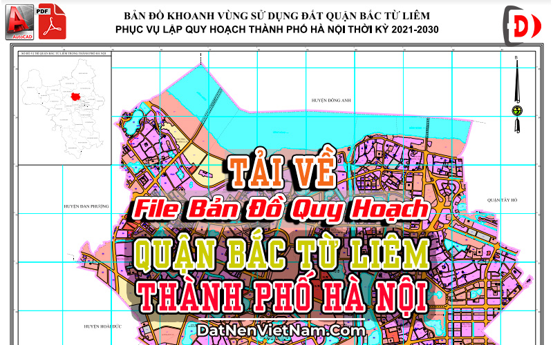 File Bản Đồ Quy Hoạch Quận Bắc Từ Liêm Thành Phố Hà Nội 2022 Mới - Đất Nền  Việt Nam