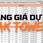 Bảng Giá Căn Hộ AK Tower Công Bố Chính Thức